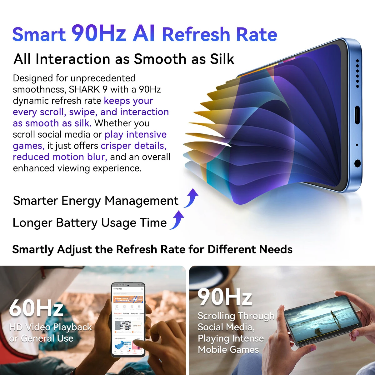 Blackview SHARK 9 5G 24GB 256GB 50MP Triple Camera 6.67 inch IPS 90Hz 5000mAh 18W Fast Charging NFC Android 14 Unisoc T820 Octa Core Smartphone