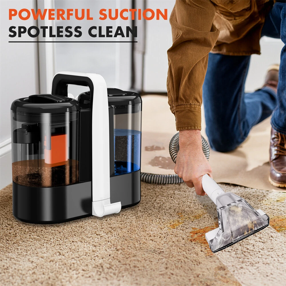 [EU Direct]NovuLife W07 600w 15kpa Portable Carpet Cleaner Vacuums Household C5 Fabric Washing Spot Cleaner Stain Remover with Dual Water Tank For Carpet Sofa Car Seat Pet