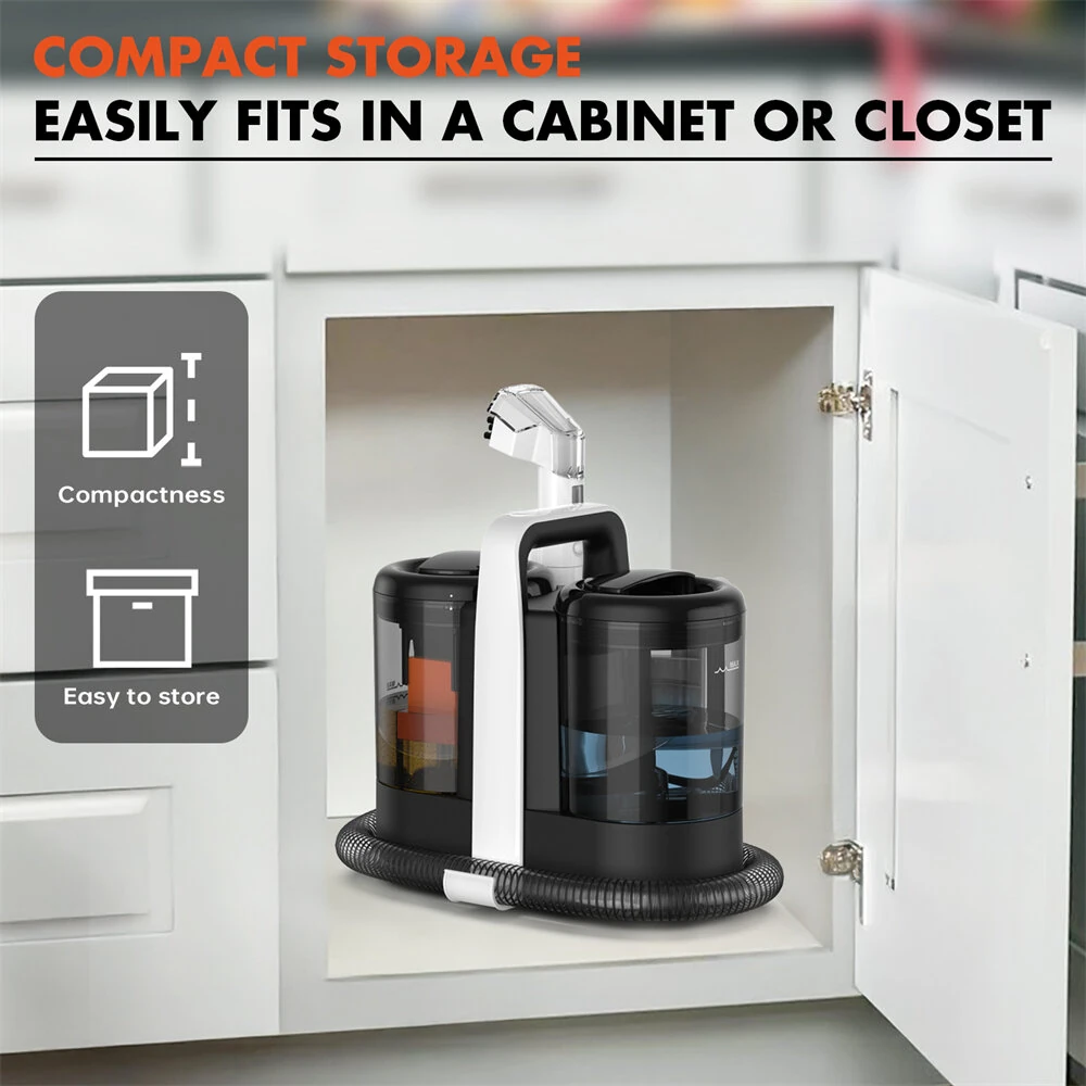 [EU Direct]NovuLife W07 600w 15kpa Portable Carpet Cleaner Vacuums Household C5 Fabric Washing Spot Cleaner Stain Remover with Dual Water Tank For Carpet Sofa Car Seat Pet