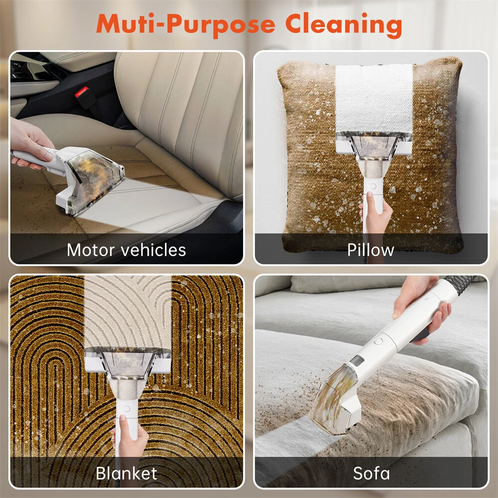 [EU Direct]NovuLife W07 600w 15kpa Portable Carpet Cleaner Vacuums Household C5 Fabric Washing Spot Cleaner Stain Remover with Dual Water Tank For Carpet Sofa Car Seat Pet