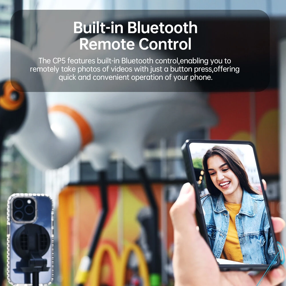 SHIMBOL CP5 1080p Full HD 5'' Touch Screens Rear Camera Selfie Monitor for Vlog Live Streaming Compatible for iPhone Android