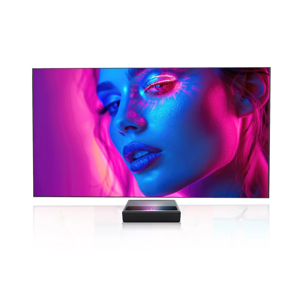 BlitzWolf® BW-VS3 Ultra 120-Inch Black Series ALR/CLR Ultra Short Throw Projector Screen 8K UHD Anti-Light Reflection Ultra Narrow Frame High Brightness Compatible for All  Formovie Fengmi Awol Xiaomi Jmgo Hisense UST Projector Beamer