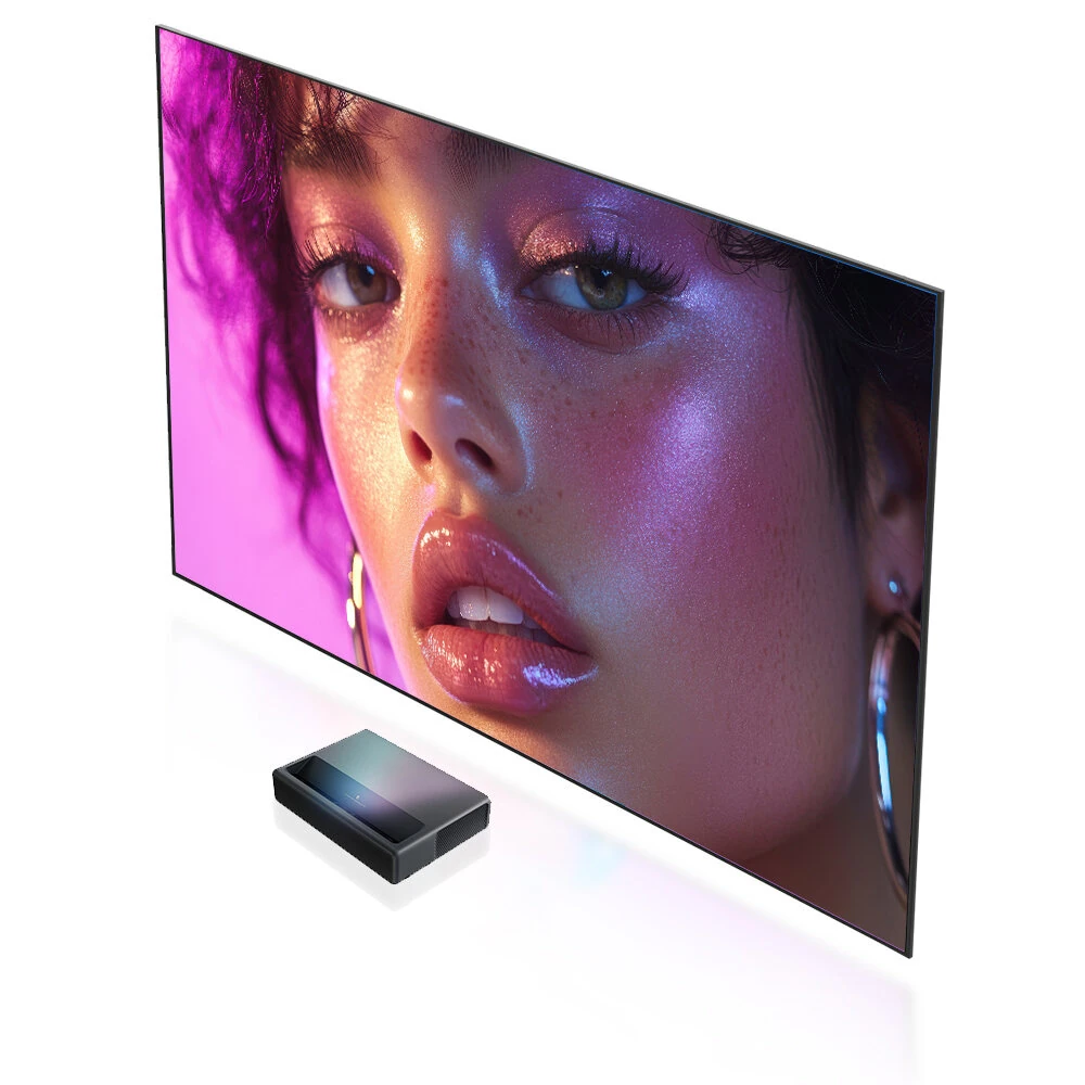 BlitzWolf® BW-VS3 Ultra 120-Inch Black Series ALR/CLR Ultra Short Throw Projector Screen 8K UHD Anti-Light Reflection Ultra Narrow Frame High Brightness Compatible for All  Formovie Fengmi Awol Xiaomi Jmgo Hisense UST Projector Beamer