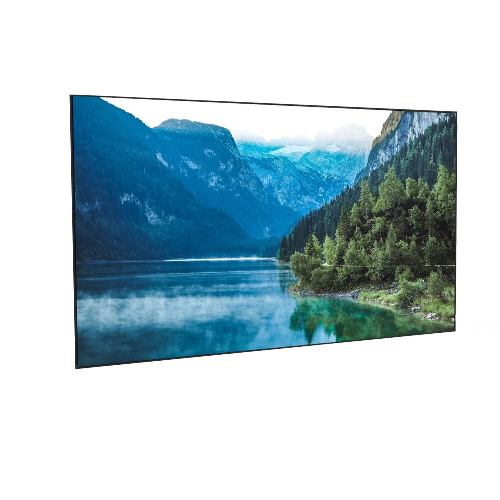 BlitzWolf® BW-VS3 Ultra 120-Inch Black Series ALR/CLR Ultra Short Throw Projector Screen 8K UHD Anti-Light Reflection Ultra Narrow Frame High Brightness Compatible for All  Formovie Fengmi Awol Xiaomi Jmgo Hisense UST Projector Beamer
