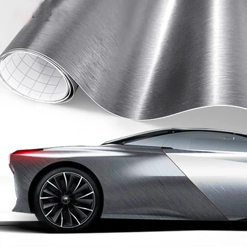 Car Interior Sticker 3D Metallic Silver Film Electroplating  30cm*150cm Car Stickers Matt Brushed Aluminum Vinyl Wrap Film Self Adhesive Air Release Waterproof PVC Protection Stickers