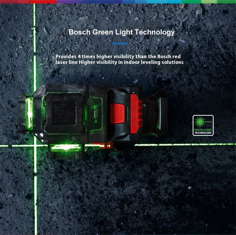 GLL 18V-120-33 CG Laser Level 12 Lines 35m Range Extendable to 120m High Precision ± 0.3 mm/m Rapid Self-Leveling IP 65
