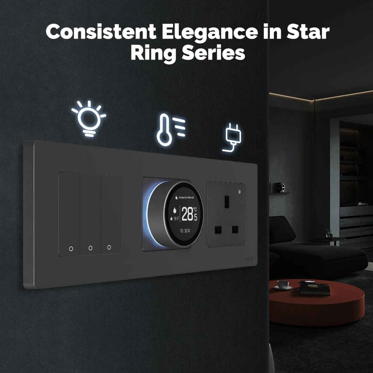 Moes Tuya Zigbee3.0 Smart Knob Thermostat with LED Digital Display Water Heating/Electric Heating/Gas Boiler APP  Remote Controller Weekly Programmable Voice Control Work with Alexa Google Home