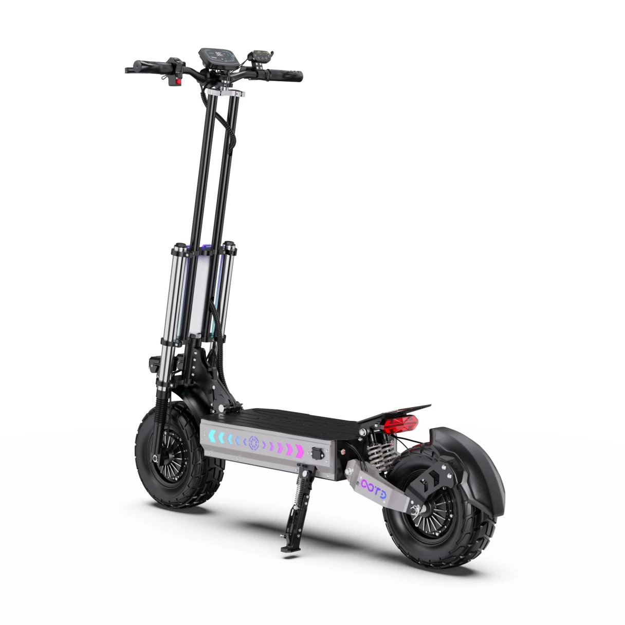 [EU Direct] OOTD T90 Electric Scooter 60V 31.2Ah Battery 60V 2100W*2 Dual Motors 13inch Off-road Tires 100KM Max Mileage 150KG Max Load Folding E-Scooter