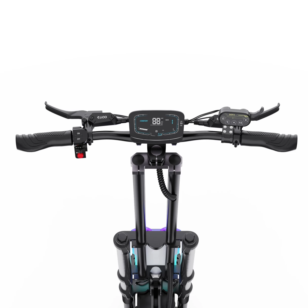 [EU Direct] OOTD T90 Electric Scooter 60V 31.2Ah Battery 60V 2100W*2 Dual Motors 13inch Off-road Tires 100KM Max Mileage 150KG Max Load Folding E-Scooter