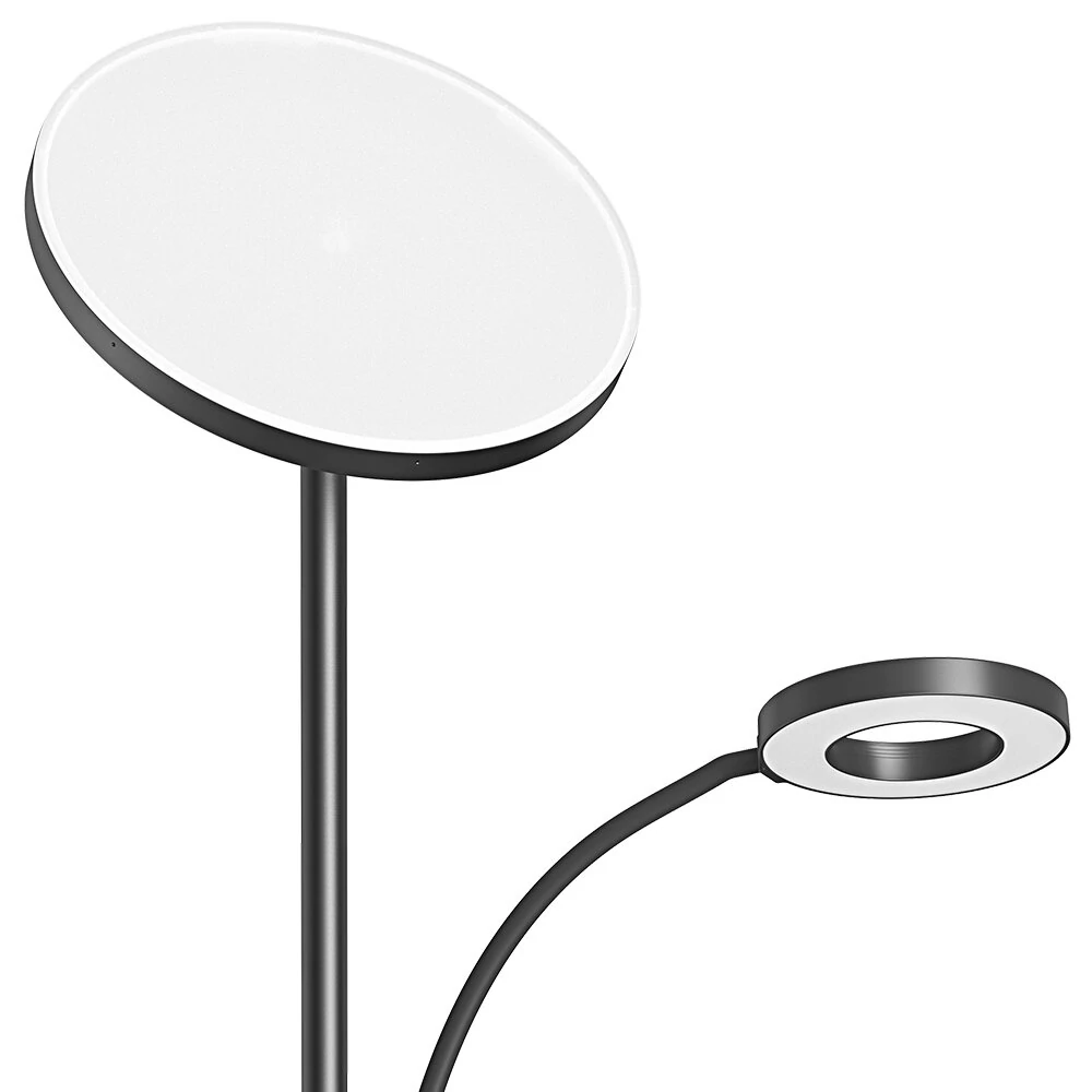 BlitzWill® BWL-FL-0001 36W Two-Head Floor Lamp With Remote Control 2700K~6500K Color Temperature 10 Levels Brightness AC100~240V