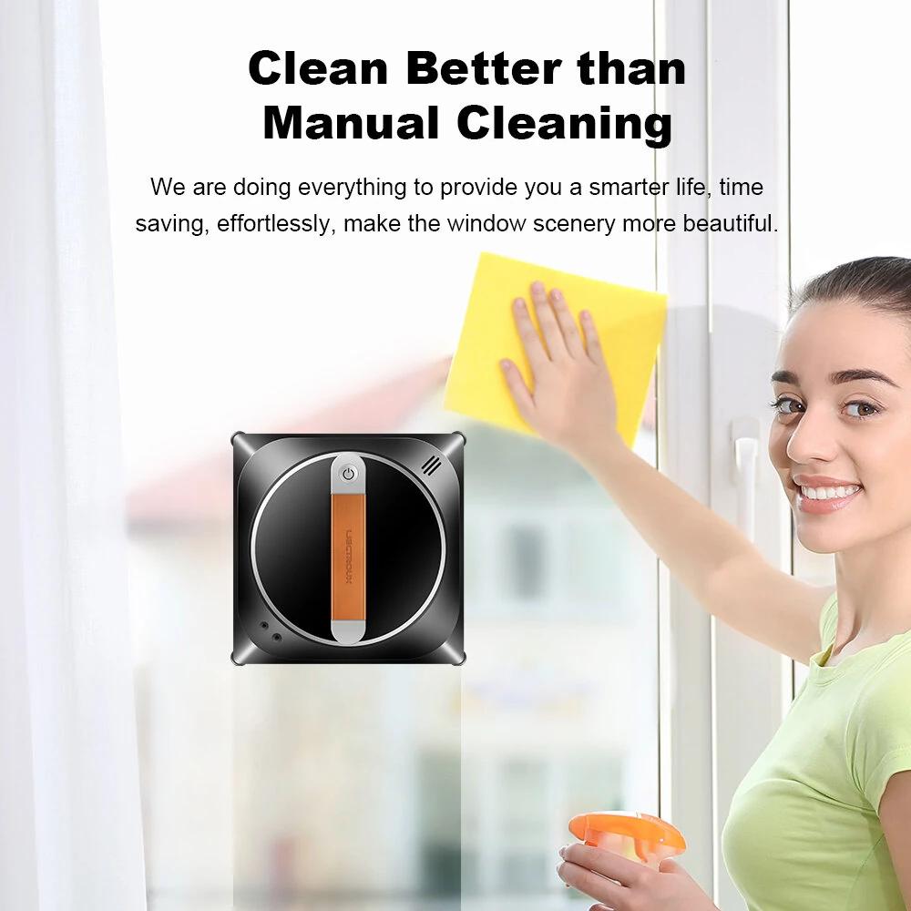 [EU Direct]LIECTROUX YW910 Window Cleaning Robot,3000Pa Power Suction,Double Water Spray,Laser Sensor,APP&Remote Control Home Floor Windows Robot Vacuum Cleaner
