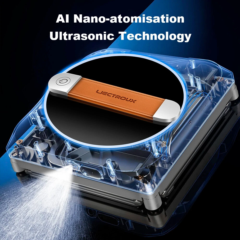[EU Direct]LIECTROUX YW910 Window Cleaning Robot,3000Pa Power Suction,Double Water Spray,Laser Sensor,APP&Remote Control Home Floor Windows Robot Vacuum Cleaner