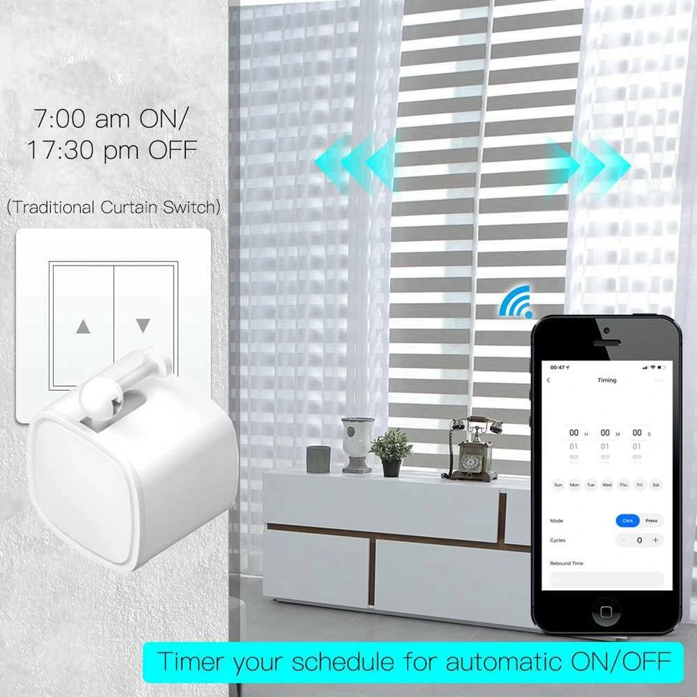 Smart Switch Button Pusher Bluetooth Fingerbot Tuya Smart Life App or Timer Control Add Hub Compatible With Alexa Google Home