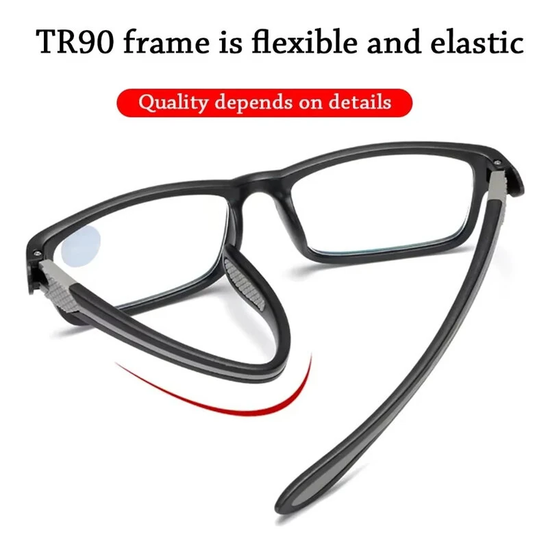 Ultralight Sports Reading Glasses Anti-blue Light Eyewear Glasses TR90 Frame Presbyopia Eyeglasses for Men Women