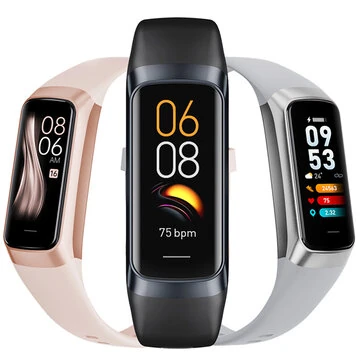 C60 1.1inch AMOLED Display Heart Rate Blood Pressure Blood Oxygen Monitor Body Temperature Record Sleep Monitoring Multi-sport Modes Music Playback 3ATM Waterproof Smart Watch
