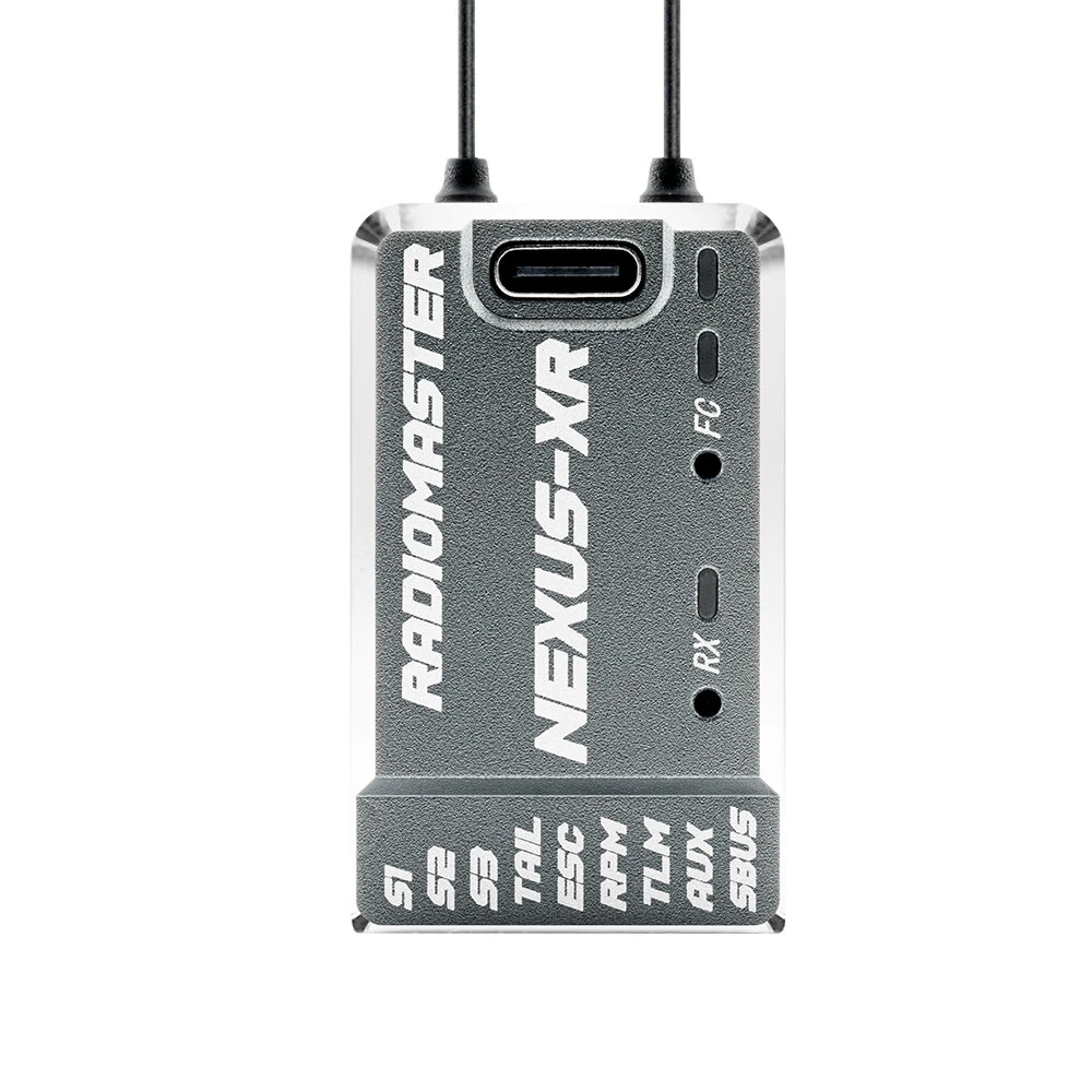 RadioMaster Nexus-XR Flight Controller Rotorflight 2.2 Gyro Integrated Receiver Multi-Function UART Ports Aluminium CNC No-Flybar RC Helicopter Control