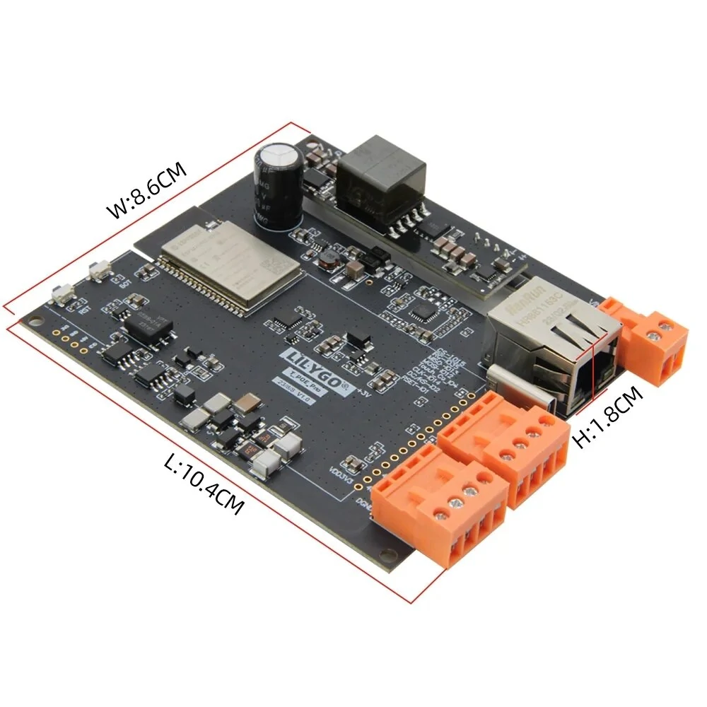 LILYGO® TTGO T-Internet-POE ESP32-WROOM LAN8720A Chip Ethernet Adapter And Downloader Expansion Board Programmable Hardware