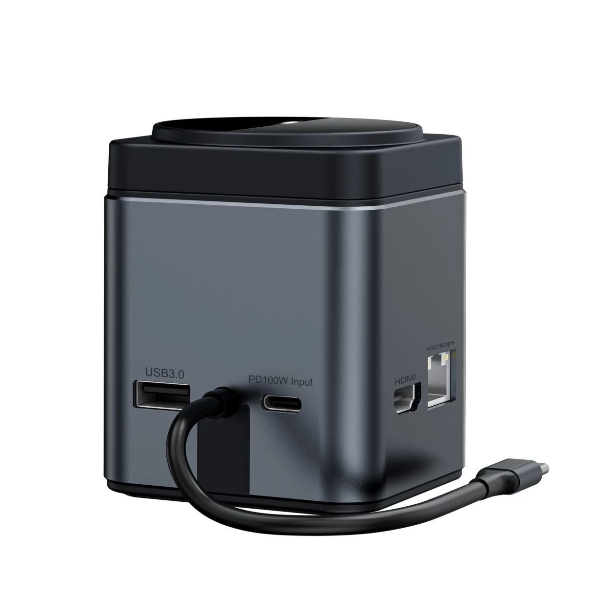 BlitzWolf BW-TH17 9 in 1 Type-C Docking Station Magnetic 15W Wireless Charger Stand USB-C HUB with USB3.0*3 HD 4K@30Hz Gigabit RJ45 SD/TF Card Slot  PD 100W