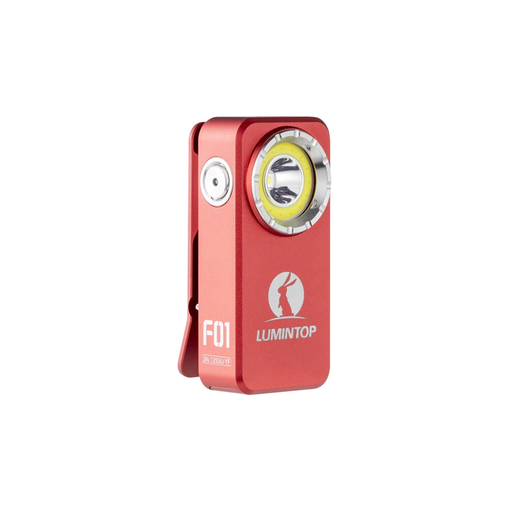 Lumintop F01 1200LM Mini Triple-Beam EDC Clip Flashlight Combo Spot+ Flood with Replaceable 2*10300 Battery IPX8 Waterproof USB-C Rechargeable Pocket Light for Camping Emergency Use