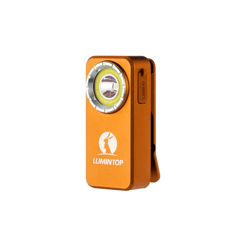 Lumintop F01 1200LM Mini Triple-Beam EDC Clip Flashlight Combo Spot+ Flood with Replaceable 2*10300 Battery IPX8 Waterproof USB-C Rechargeable Pocket Light for Camping Emergency Use