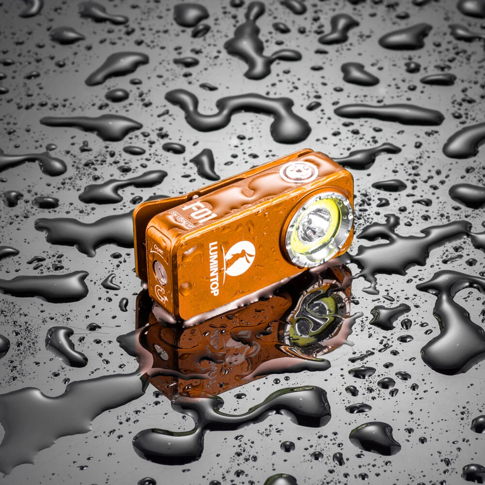 Lumintop F01 1200LM Mini Triple-Beam EDC Clip Flashlight Combo Spot+ Flood with Replaceable 2*10300 Battery IPX8 Waterproof USB-C Rechargeable Pocket Light for Camping Emergency Use