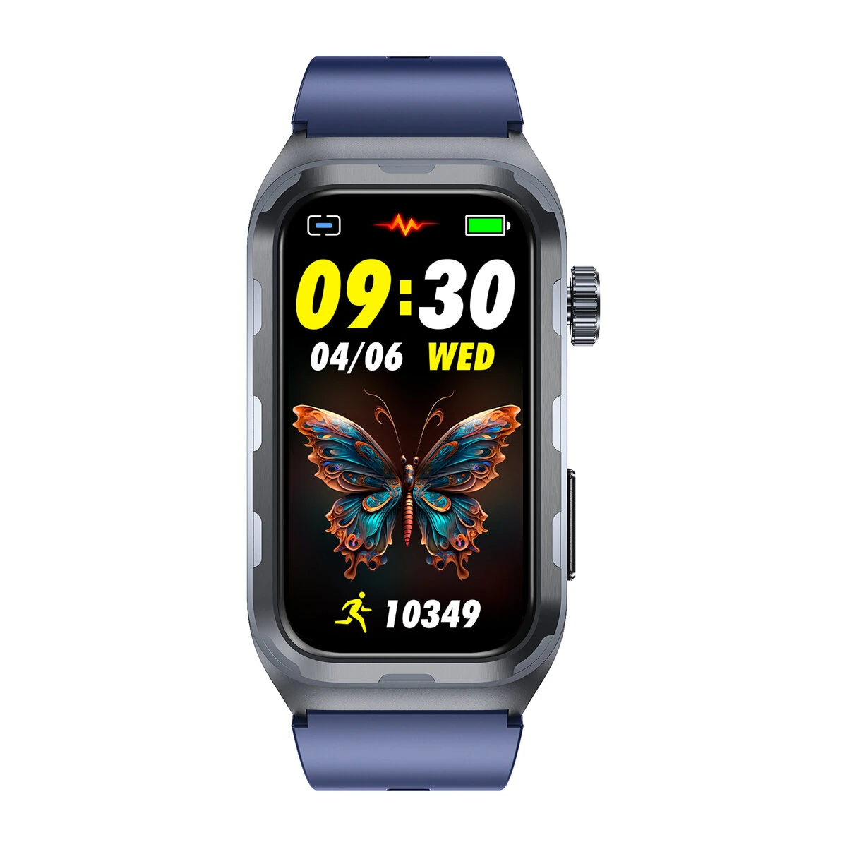 TK79 1.47-inch HD Screen ECG Micro Physical Examination Pulse Therapy Five Oragan Examination Heart Rate Blood Pressure Blood Oxygen Monitor Sleep Monitoring Uric Acid Function Blood Lipid Blood Glucose Measurement IP68 Waterproof Smart Watch