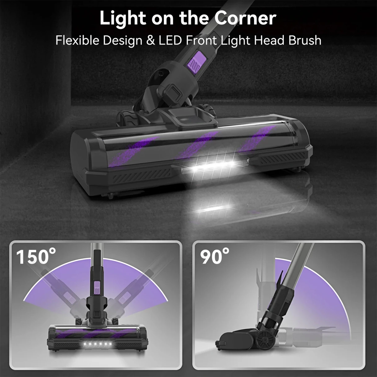 [EU Direct] INSE S10 Cordless Vacuum Cleaner, 6-in-1 Stick Vacuum with 30Kpa 350W Suction, Max 50 Min Runtime Rechargeable Vacuum Cleaner