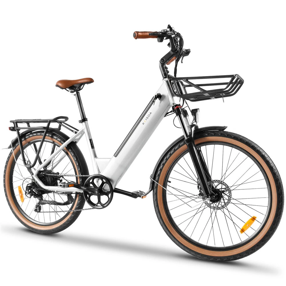 [EU DIRECT] KAISDA K601 Electric Bike 36V 16AH Battery 250W Motor 26inch Tires 90-100KM Max Mileage 150KG Max Load Electric Bicycle