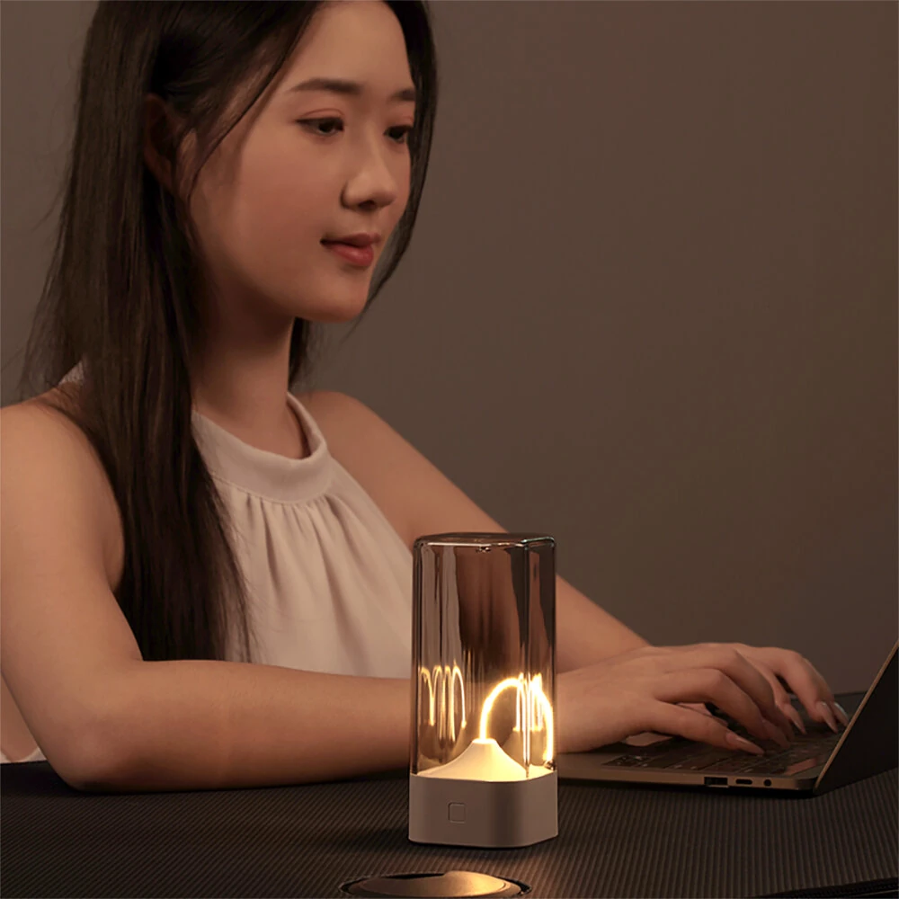 Flexible Filament Night Light with Magnetic Base Home Decor Rechargeable Magnetic Anti-Gravity Night Light Portable Quantum Floating Table LED Bedroom Home Night Light