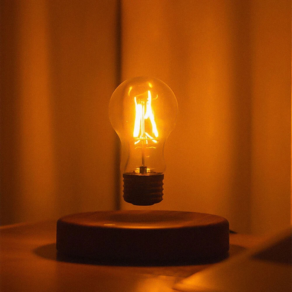 Magnetic Levitation Extravagant Table Lamp Retro Home Living Room Study Porch Desk Magnets Levitation Light Bulb Ornament