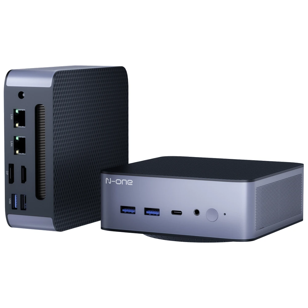 N-ONE NPC Pro+ Mini PC AMD Ryzen 7 8745HS Octa Core 16 Threads 32GB DDR5 1TB SSD WIFI6 BT5.2 4K Triple Screen Output Type-C Dual 2.5G LAN Windows 11 Pro Mini Computer Desktop PC