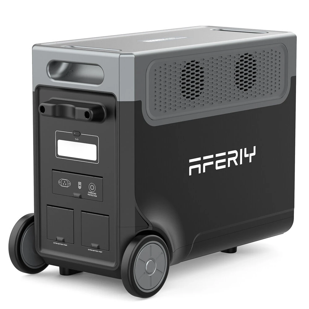 [EU Direct] Aferiy P310-EC-H 3600W Portable Power Station Support APP 3840Wh LiFePO4 Solar Generator Support Extension Battery in Series, UPS Pure Sine Wave, EU Plug AC Output, Rolling Wheels for Blackout RV Van House Outdoor Camping Off-grid Living