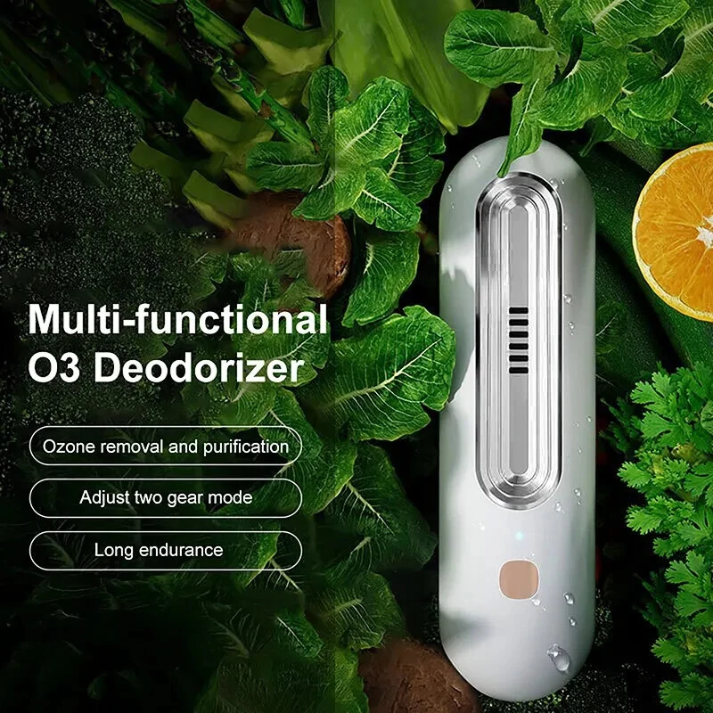 2PCS / 4PCS USB Rechargeable Fridge Deodorizer Multifunctional Ozone Machine Compact Air Purifier with Two Modes for Effective Odor Elimination Extend Food Freshness Lightweight Portable for Home Travel
