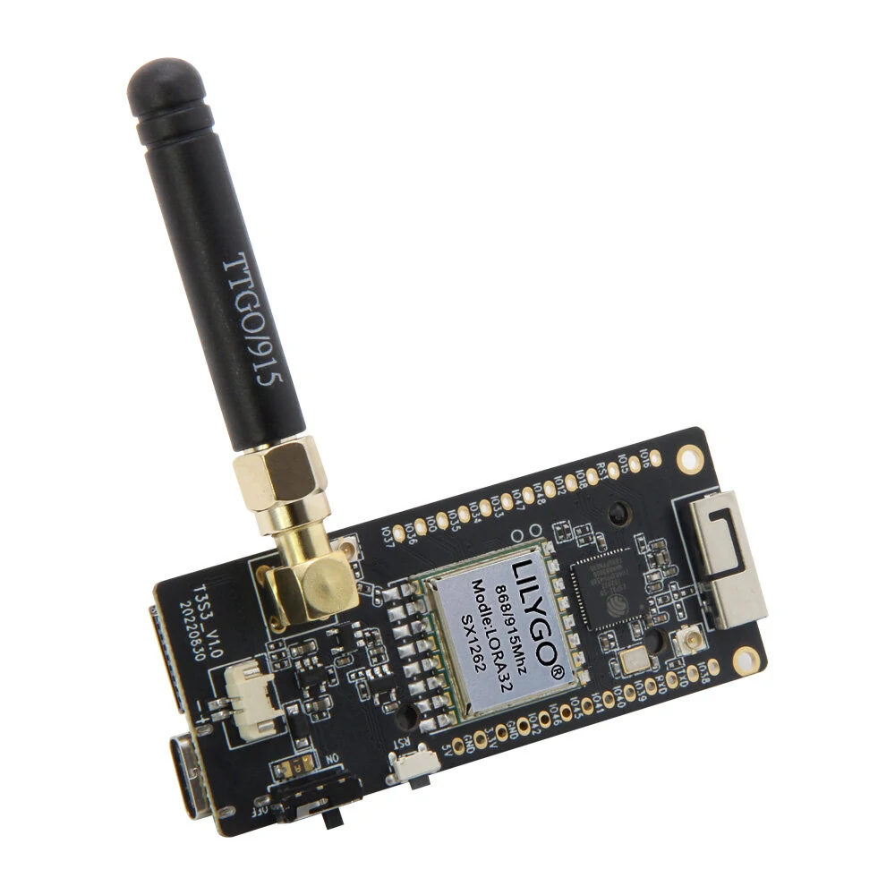 LILYGO® T3S3 ESP32-S3 LoRa SX1262/SX1276 SX1280 2.4G Development Board WiFi Bluetooth Wireless Module 0.96 Inch OLED Display Type-C