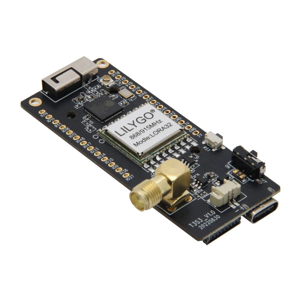 LILYGO® T3S3 ESP32-S3 LoRa SX1262/SX1276 SX1280 2.4G Development Board WiFi Bluetooth Wireless Module 0.96 Inch OLED Display Type-C