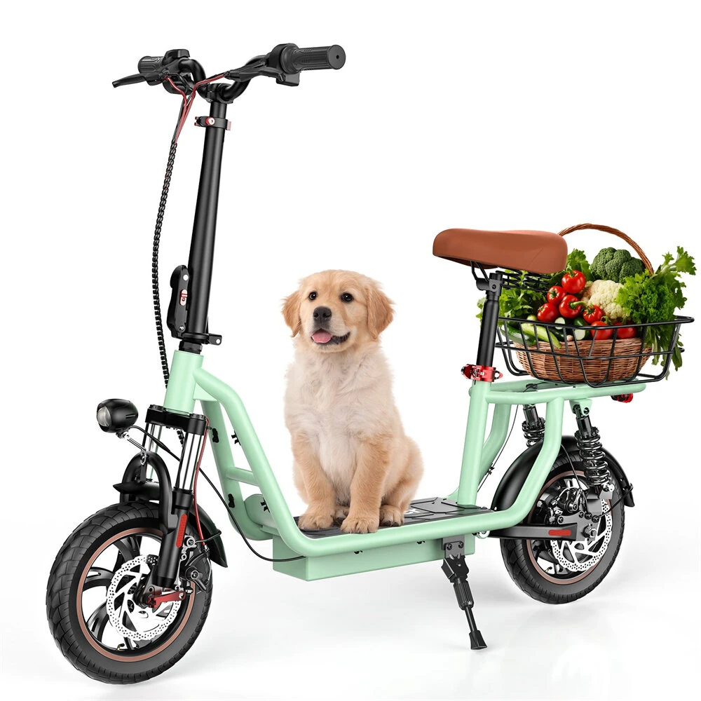 [EU DIRECT] iScooter i12 Electric Scooter With Seat 7.5Ah 36V 500W Motor 12inch Moped Electric Scooter With Basket30-35KM Mileage Electric Scooter Max Load 120Kg