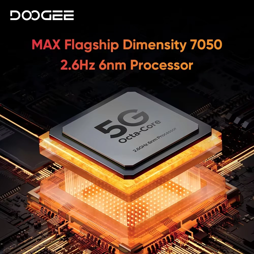 DOOGEE V Max Pro 5G 32GB 512GB 108MP Camera Night Vision 22000mAh 6.58 inch 120Hz Dimensity 7050 Android 14 NFC 33W Fast Charge IP68 IP69K Waterproof Rugged Smartphone