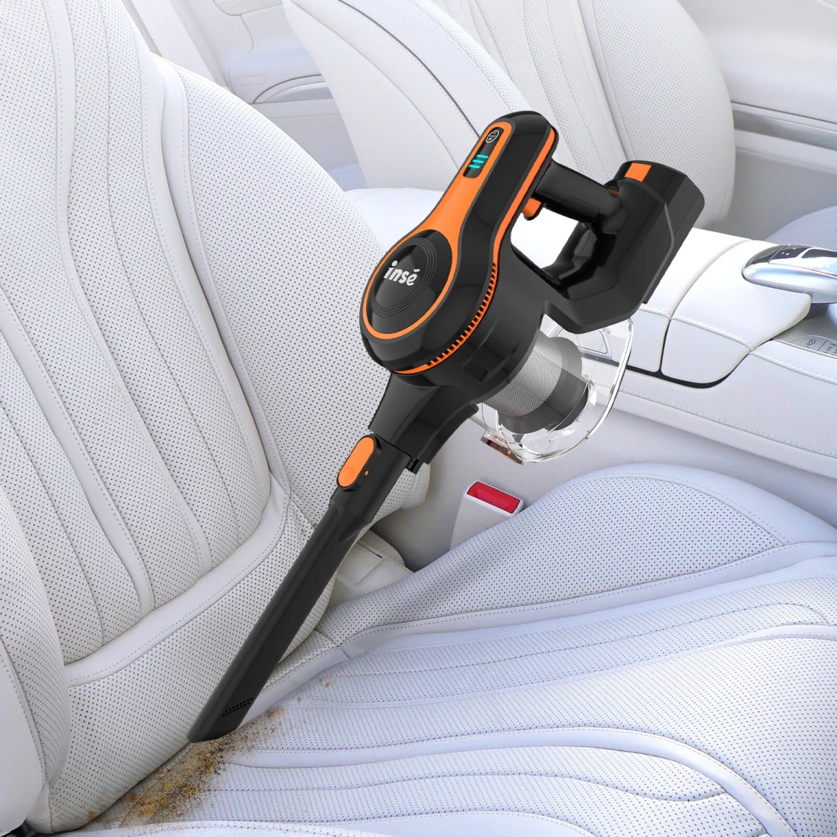[EU Direct]INSE S600 Cordless Stick Vacuum Cleaner 250W Brushless Motor 25Kpa Suction 1.2L Dustbin Lightweight with HEPA Filter and LED Motorized Brush