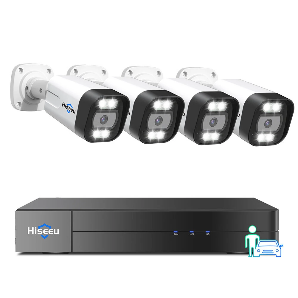 PK-4YHB785 5MP WiFi IP Camera Guard Viewer Security System EU Plug Human Vehicle Detection 2-Way Audio Night Vision IP67 Weatherproof