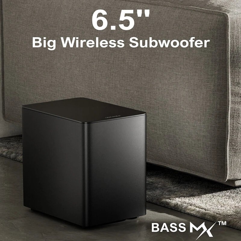 Ultimea Poseidon D80 460W 7.1CH Soundbar bluetooth Soundbar 4 Wired Surround Speakers 6.5" Wireless Subwoofer BassMX SurroundX Technology Smart APP Control 121 Preset EQ Matrices Home Theater Desktop Speaker Subwoofer Surround System