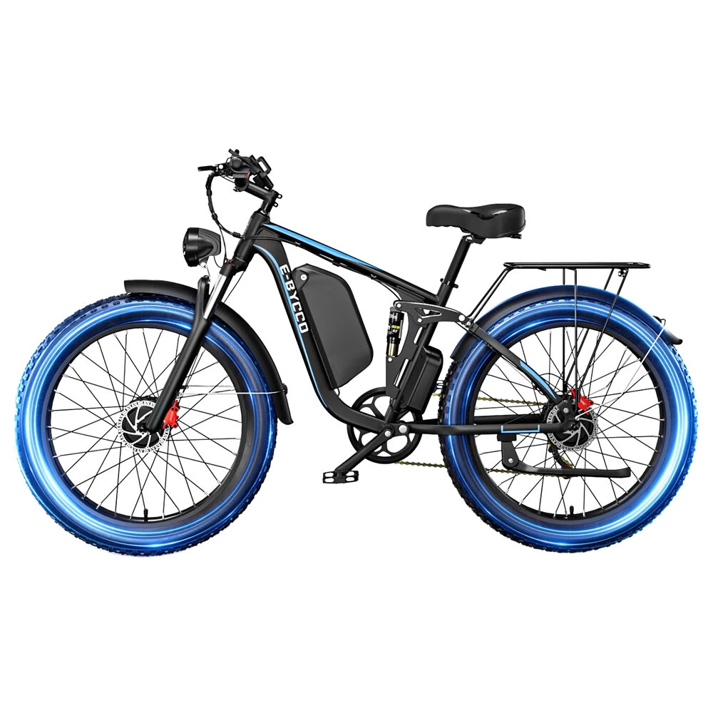 [EU DIRECT] E·BYCCO EB7 Pro Electric Bike 52V 23AH Battery 1000W*2 Dual Motors 26inch Tires 80-130KM Max Mileage 150KG Max Load Electric Bicycle