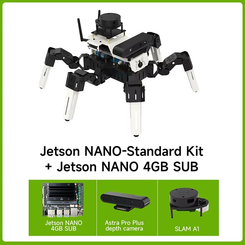 Yahboom 18DOF ROS2 AI Intelligent Recognition DIY Programming Development Hexapod Robot Kit for Raspberry Pi Jetson Nano