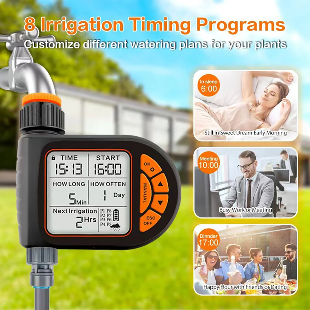 Intelligent Timing Gardening Automatic Watering Device Large Screen LCD Controller Garden Balcony Farmo Sprinkler Timer Outdor Irrigation Controller