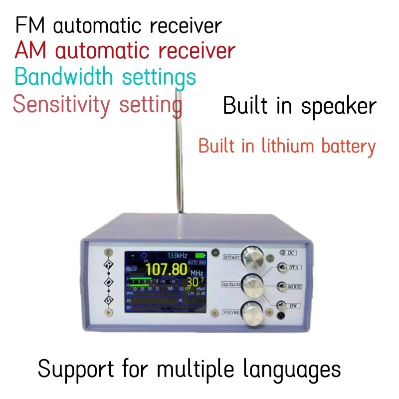TEF6686 Desktop Radio Professional Grade Sensitivity Antenna FM Full Band 65MHZ-108MHZ AM 144KHZ-27MHZ ABS Material With In-Built Automatic Channel Closure High Coverage International Radio Reception