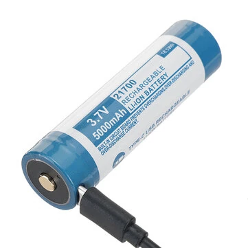 Astrolux® C2150R Type-C Charging Port 21700 Battery 5000mAh 3.7V Rechargeable Li-ion Cell Pointed-top Deep Cycles High Drain Batteries For Flashlights RC Toys Home Tools