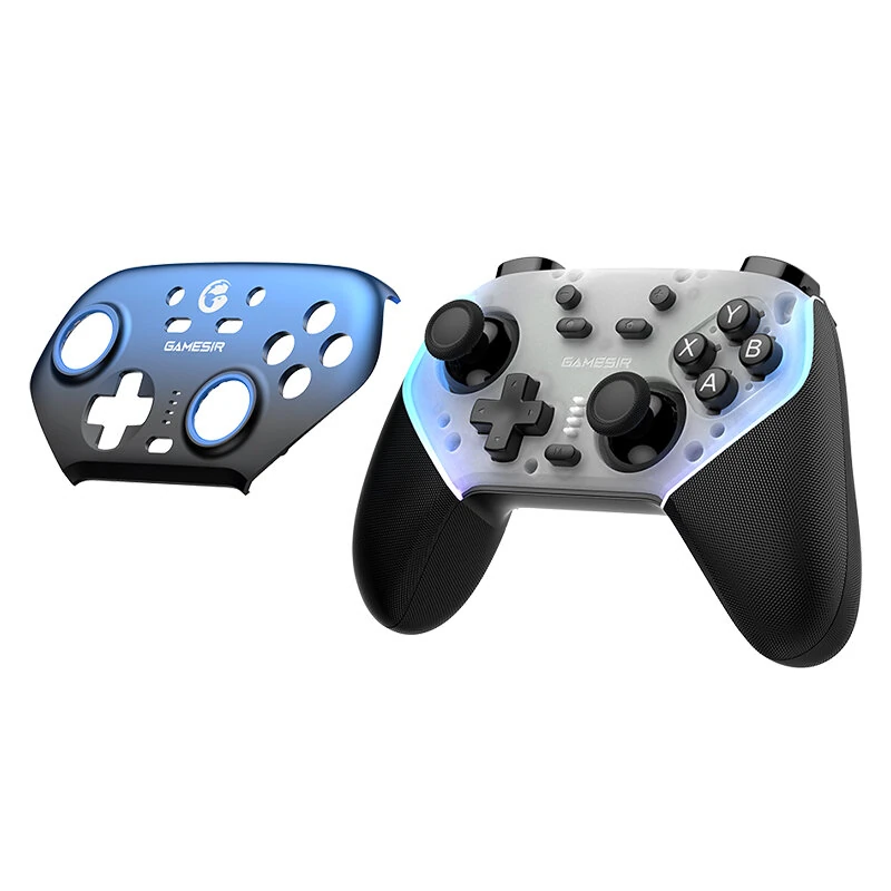 GameSir Super Nova Tri-mode Game Controller with RGB Light Hall Effect Joysticks and Triggers Six-axis Gamepad Built-in Dual Asymmetric Rumble Motors 1KHz Polling Rate Programmable Rear Buttons for PC Laptop Computer