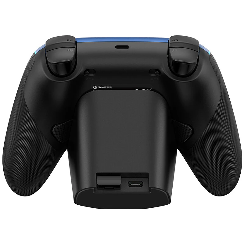 GameSir Super Nova Tri-mode Game Controller with RGB Light Hall Effect Joysticks and Triggers Six-axis Gamepad Built-in Dual Asymmetric Rumble Motors 1KHz Polling Rate Programmable Rear Buttons for PC Laptop Computer