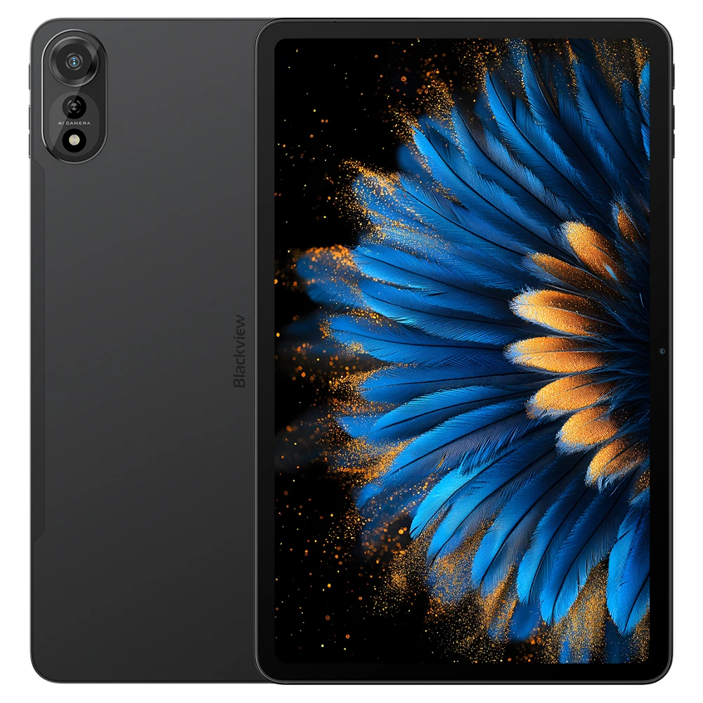Blackview MEGA 2 UNISOC T615 Octa Core 12GB RAM +24GB Virtual Memory 256GB ROM Netflix Widevine L1 4G LTE 12 Inch Face Unlock Android 15 Tablet PC With Case Cover Screen Protector And Stylus Pen