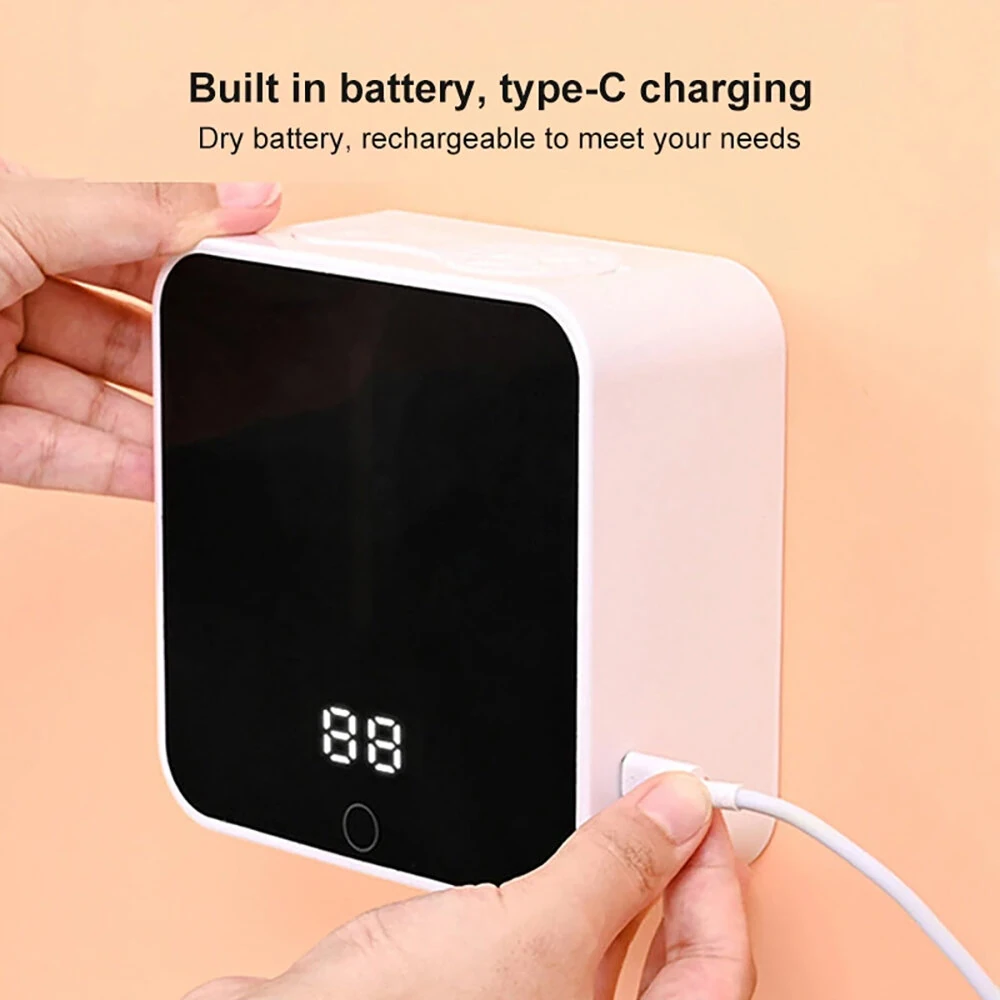 400ML Wall Mount Automatic Foam Soap Dispenser LED Temperature Display Electric Touchless Bathroom Intelligent Washing Hand Machine