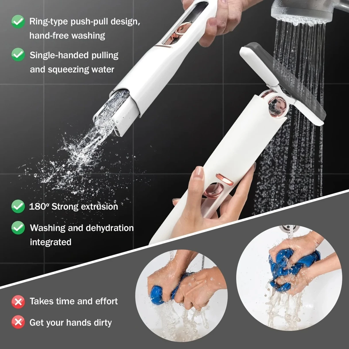 Mini Mops Floor Cleaning Sponge Squeeze Mop Household Cleaning Tools Home Car Portable Clean Tools Glass Screen Desk Cleaner Mops